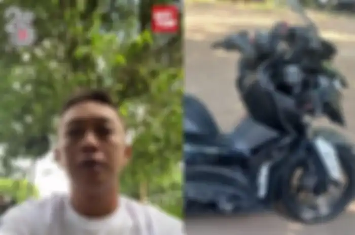 Hokky Krisdianto saat memberi selamat ulkang tahun kepada MOTOR Plus ke-25 tahun, kondisi Yamaha XMAX almarhum setelah kecelakaan.