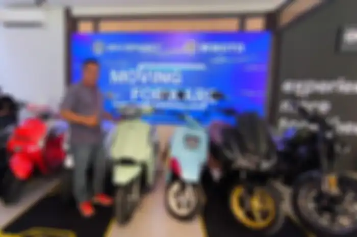 Peresmian dealer MForce di Jakarta Utara, beragam motor baru dijual.