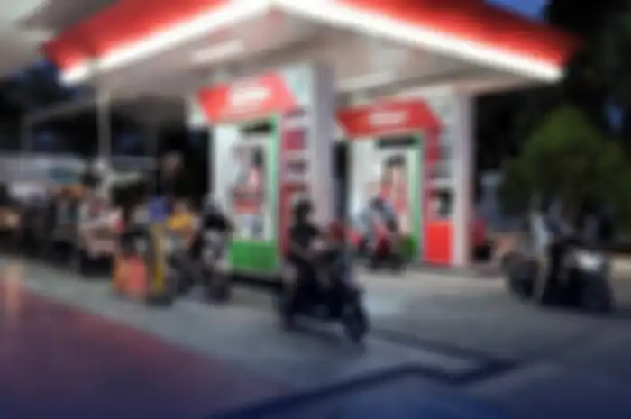 Ilustrasi foto SPBU Pertamina diserbu bikers