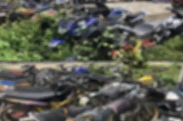 Motor yang belum diambil pemilik usai kena razia di Pasaman Barat selama satu tahun.