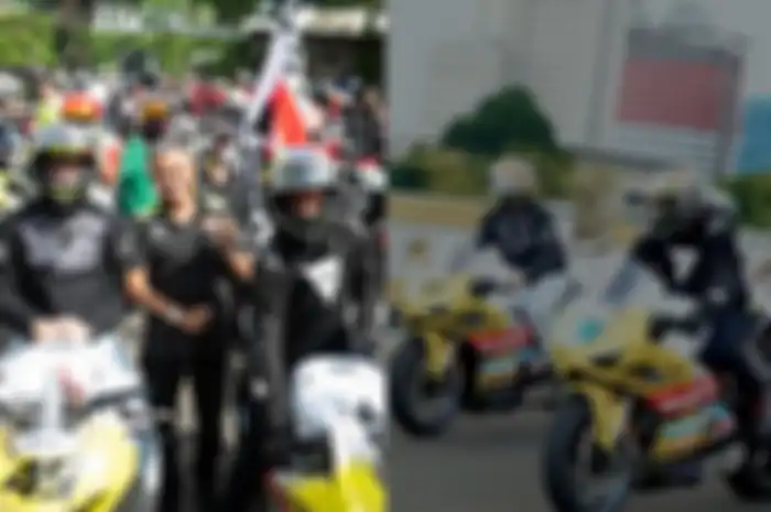 Momen Franco Morbidelli dan Fabio Di Giannantonio sunmori di Jakarta.