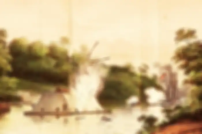 Lukisan yang menggambarkan Perang Banjar di Banjarmasin. Artikel ini tentang peran Pangeran Antasari dalam Perang Banjar 1859-1905 (1865. W.A. van Rees/wikipedia commons)