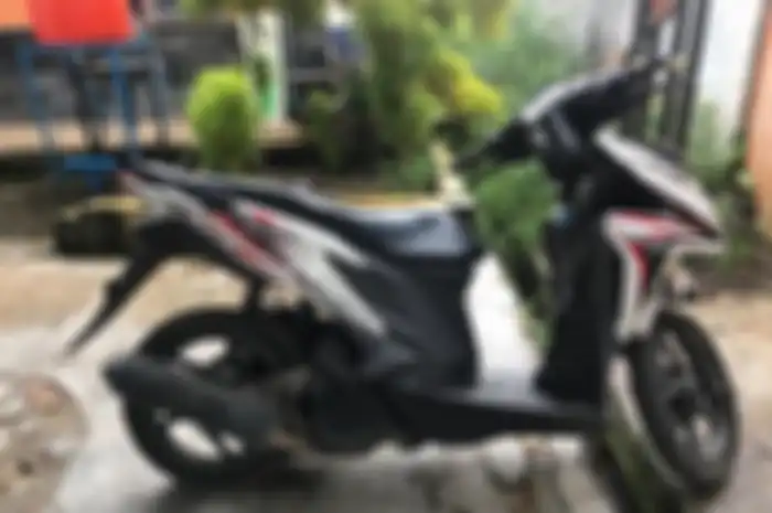 Tampilan motor murah Honda Vario 125 yang dilelang Rp 2 jutaan.