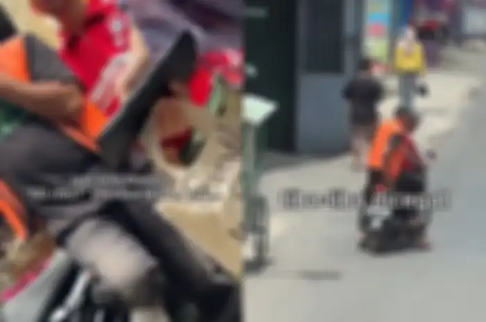 Momen pemotor yang cegat bus pariwisata di Bandung, ternyata tukang ojek pengkolan.