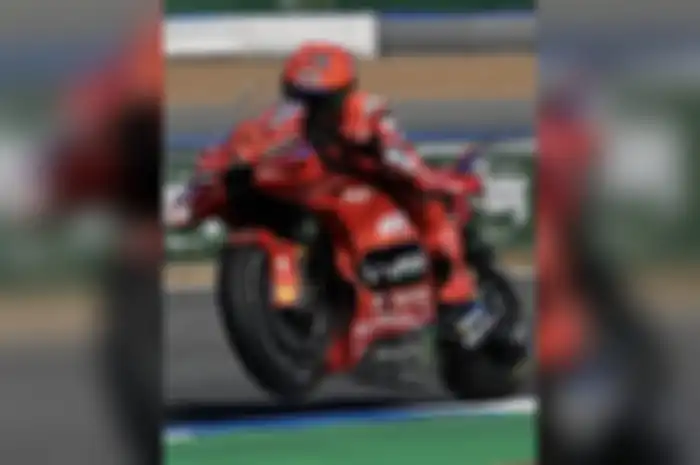 Pembalap Ducati Lenovo sekaligus rekan setim Pecco Bagnaia di MotoGP 2025, Marc Marquez.