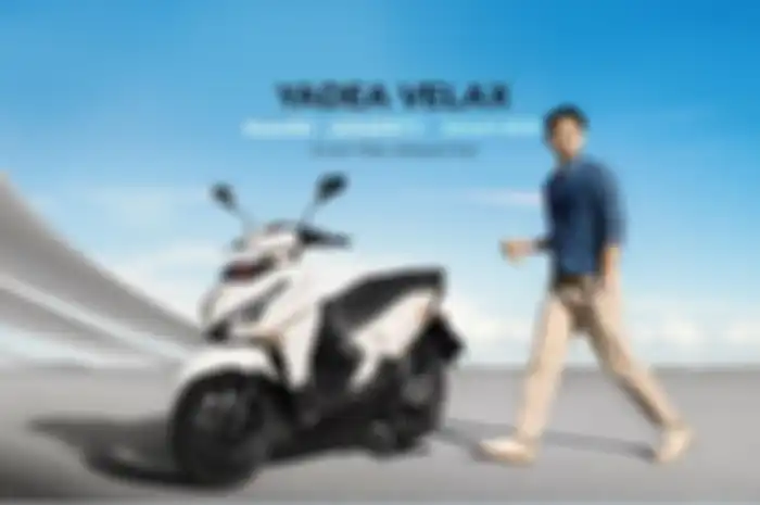 Tampilan motor listrik baru Yadea Velax, sekilas mirip-mirip skutik.