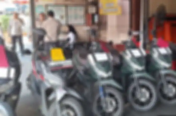 Motor hasil curian yang berhasil disita polisi.
