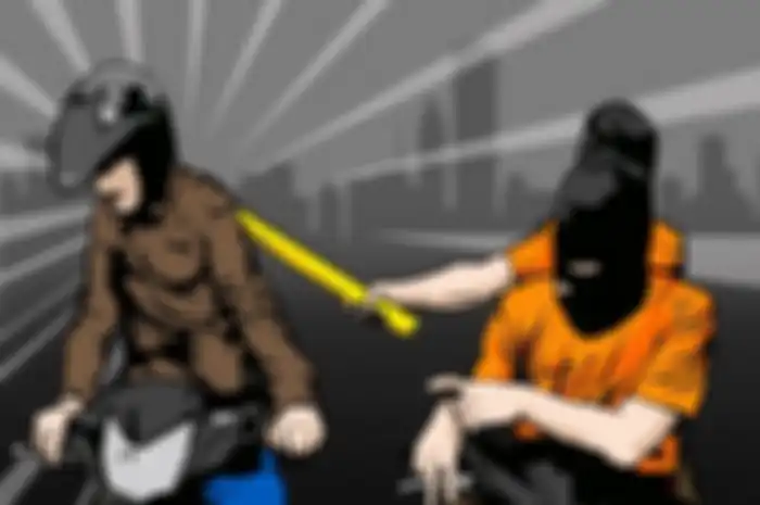 Pelaku begal motor sekarang berani serang polisi, kejadian di Bekasi.