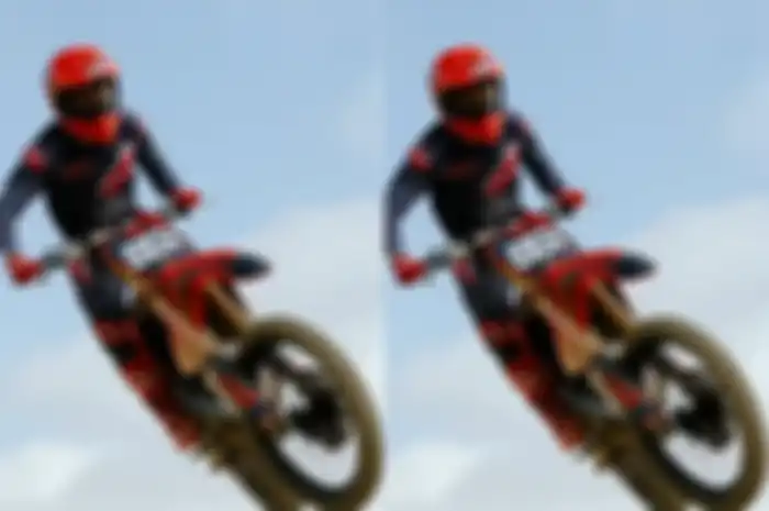 Marc Marquez latihan pakai motor Honda CRF450R, seharusnya Ducati Desmo450 MX.