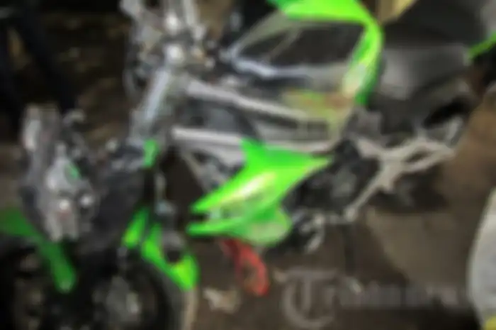 Kondisi motor almarhum Ustad Jeffry Al Buchori rusak parah.