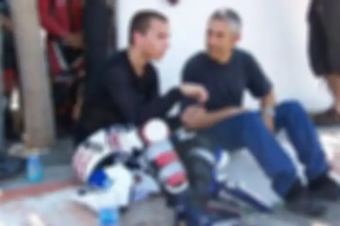 Jorge Lorenzo bersama ayahnya Chico Lorenzo
