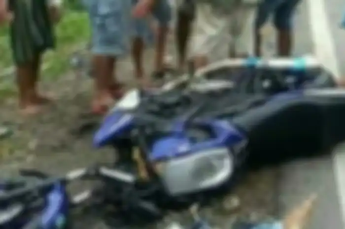 Yamaha V-Ixion R rusak parah usai adu banteng lawan minibus di Sulawesi.