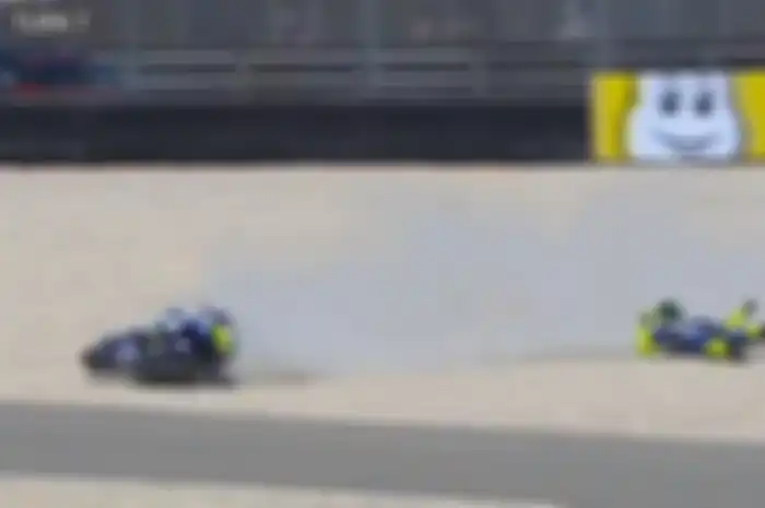 Valentino Rossi terjatuh di FP4 MotoGP Belanda.