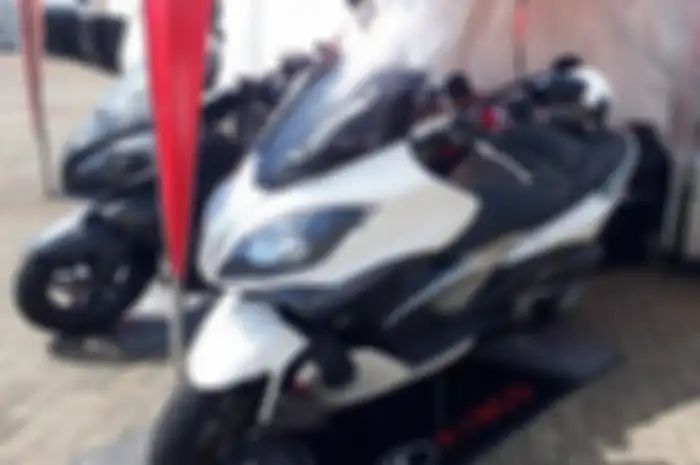 Kymco Xciting 400i di arena test drive IIMS 2018, Jumat (27/4/2018). 