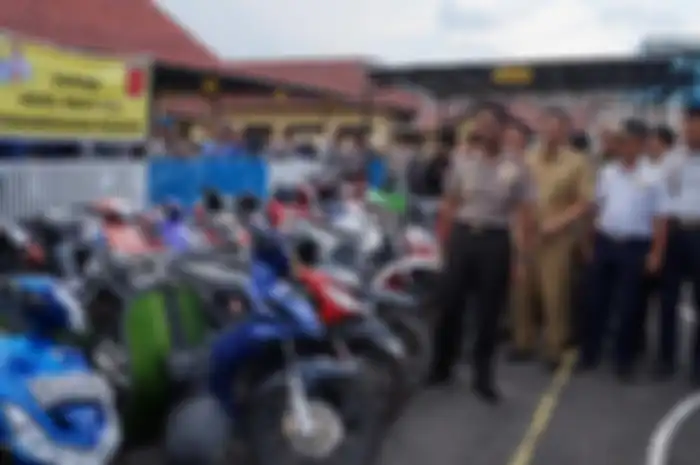 Ilustrasi motor curian. Dalam foto ini adalah Polres Cirebon yang mengamankan puluhan motor hasil cu