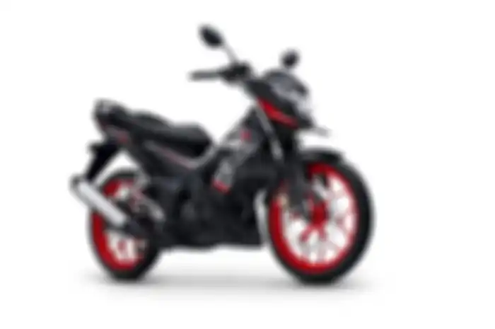 Honda Sonic 150R dengan warna Agresso Matte Black