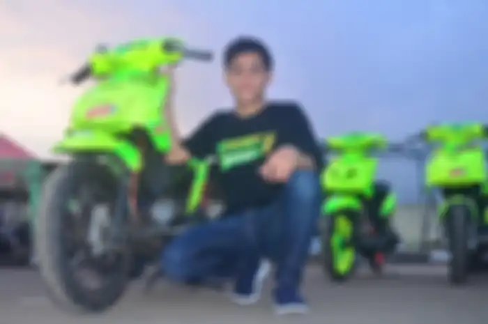 Salah satu pembalap motor Juan CLD Jet Up Rolling Speed.