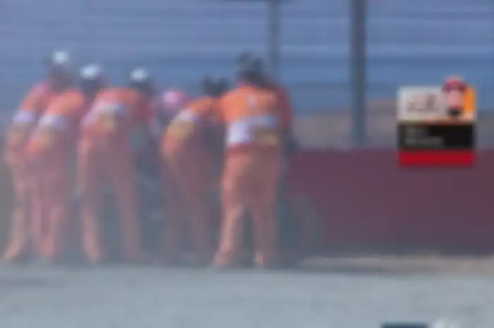 Marc Marquez kecelakaan di FP4 MotoGP Aragon.