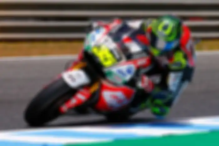 Rider tim LCR Honda Cal Crutchlow mengalami kejadian unik saat sesi kualifikasi MotoGP Jerez.