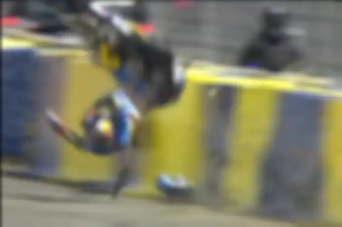 Rider tim Marc VDS Honda, Jack Miller mengalami kecelakaan hebat di sesi FP4 MotoGP Prancis.