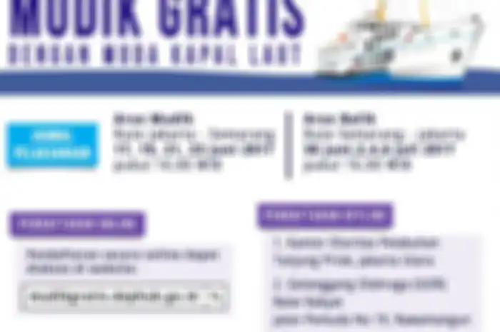 Yuk Daftar Mudik Gratis Naik Kapal Laut