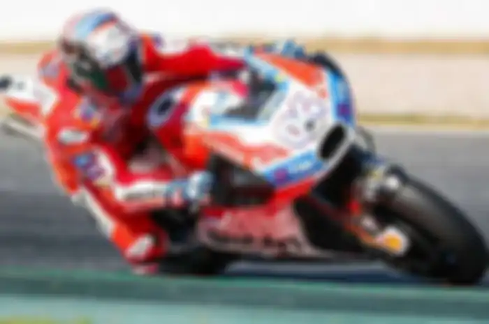 Rider Ducati Andrea Dovizioso tengah on fire di Catalunya