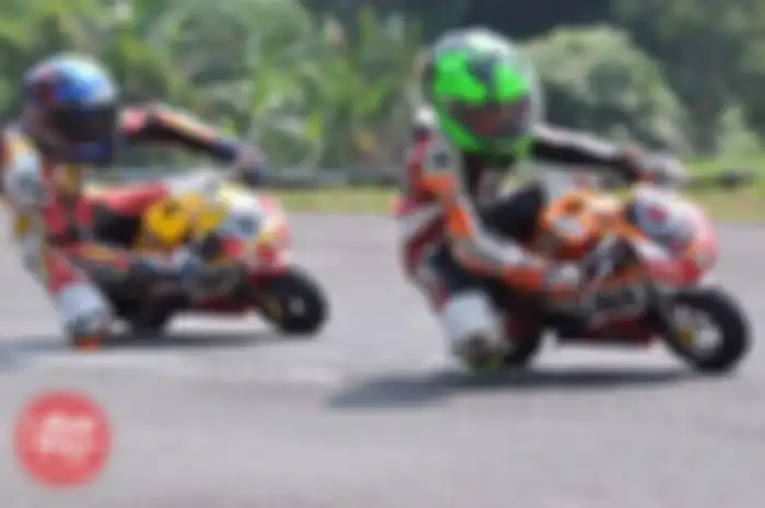 Ternyata, dengan mesin standar dan hanya penyesuaian di bagian final gear, MiniGP ini bisa bertahan hingga balapan selesai.