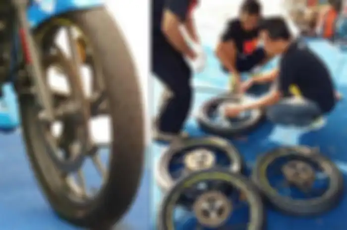 Aspal sirkuit permanen, tentunya beda dengan trek dadakan yang umumnya mengambil tempat di jalan raya, lalu diblocking untuk gelar event balap. Makanya, geber pacuan pakai ban slick khusus sirkuit permanen, belum tentu ampuh di trek dadakan. Karena i