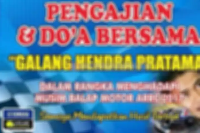 Jelang Asia Road Racing Championship (AARC) Galang Hendra mengadakan pengajian dan doa bersama.