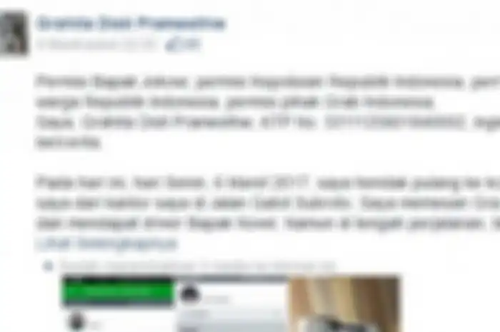 Penumpang ojek online, Grahita Disti Pramesthie, enggak anek banget harus dimaki-maki dan ditendang polisi karena melewati jalur kendaraan Presiden