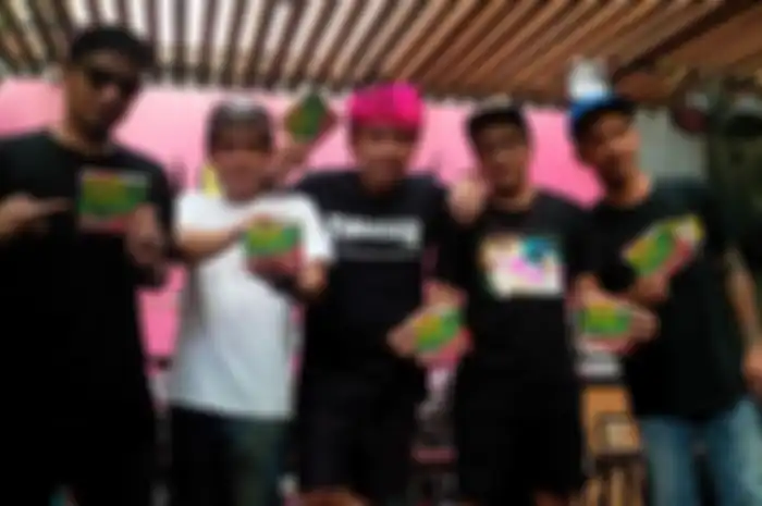 Pee Wee Gaskins ketika di konfrensi pers 10 maret lalu launching album terbaru di Beer Brother, Kemang, Jakarta Selatan.