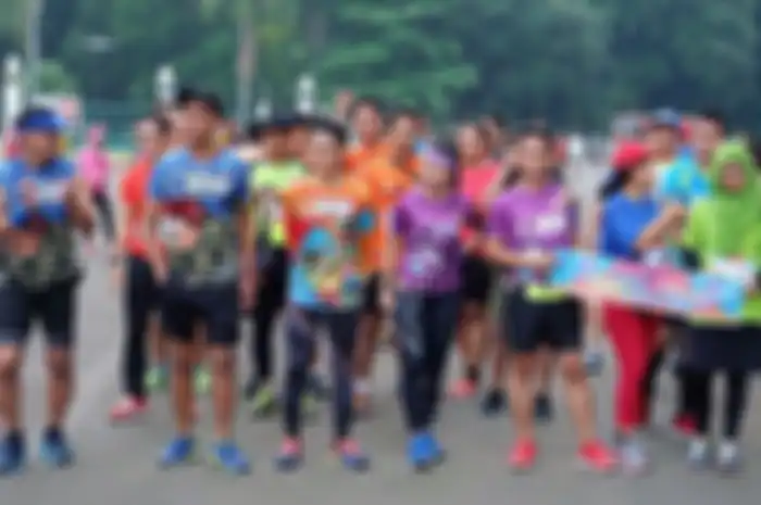 Perwakilan komunitas Lelarian Sana Sini ikut ngetes Gelora Run pertama