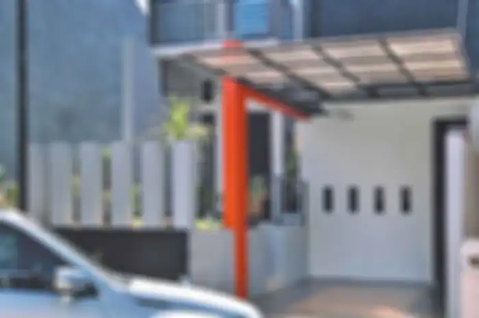 Aksen dan Bentuk Tegas Pas untuk Carport
