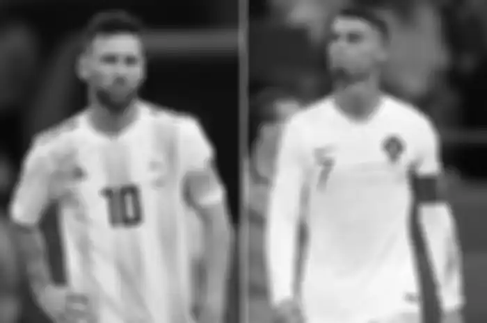 Lionel Messi (kiri), Cristiano Ronaldo (kanan)