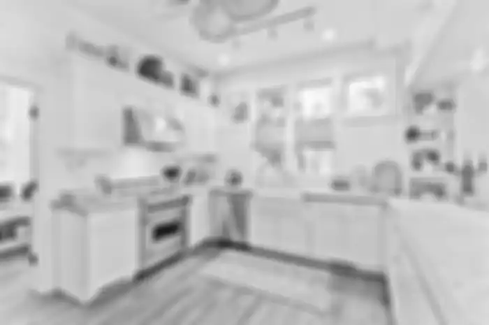 Desain dapur kotor lebih ditekankan pada sisi fungsinya. 