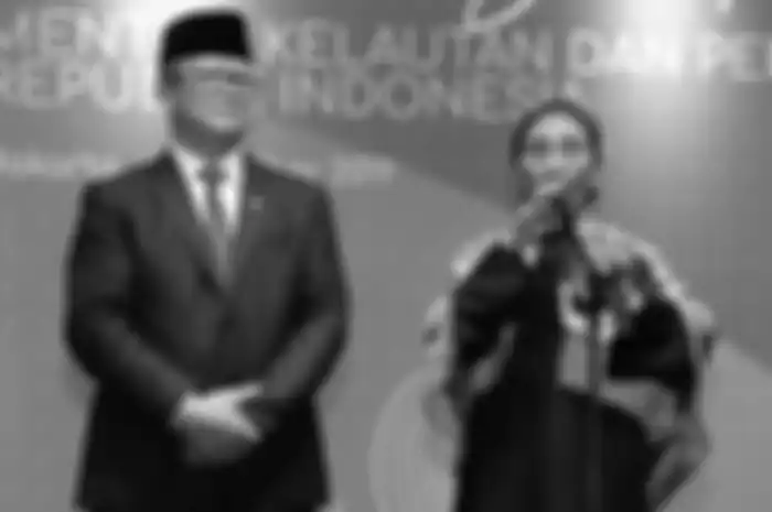 Menteri Kelautan dan Perikanan Edhy Prabowo saat sertijab dengan Susi Pudjiastuti di Kementerian KP, Jakarta, Rabu (23/10/2019).