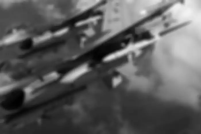 Ilustrasi jet tempur F-16.