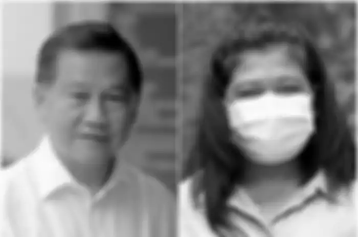 Mantan Bos Bandara International Changi, Singapura Liew Mun Leong (kiri) dan mantan TKI yang bekerja di rumahnya Parti Liyani 