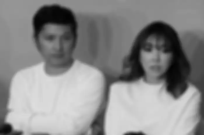 Gading Marten dan Gisel Anastasia dalam jumpa pers di Veranda Hotel, Kebayoran Lama, Jakarta Selatan, Rabu (28/11/2018).
