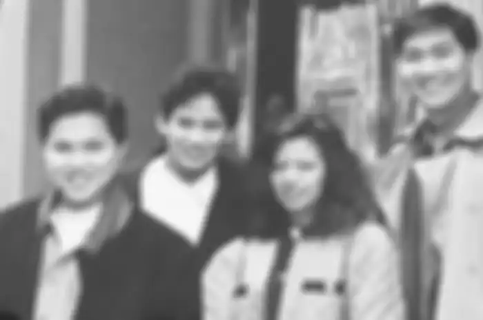 Foto Erick Thohir, Sandiaga Uno dan Muhammad Lutfi saat muda. 
