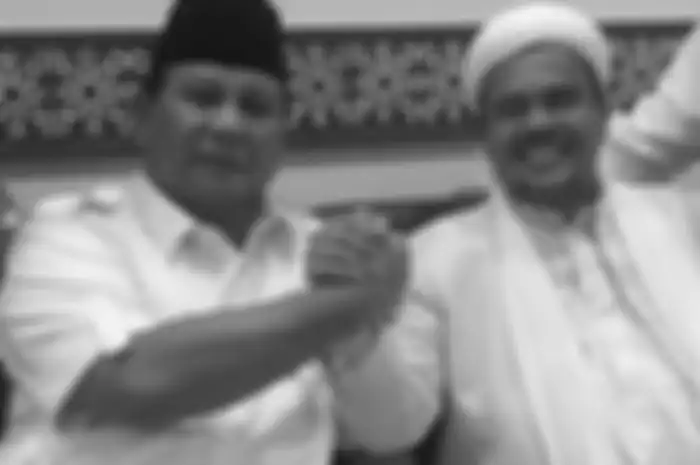 Ketua Umum Partai Gerindra Prabowo Subianto dan Habib Rizieq Shihab.