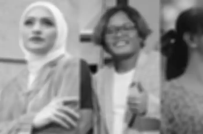 Nathalie Holscher (kiri), Sule (tengah) dan Riesca Rose (kanan)
