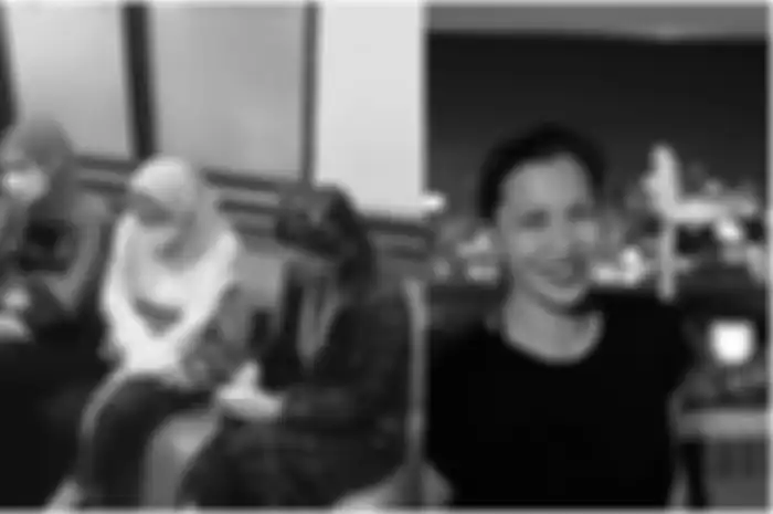 Fifi Karamoy saat menghadiri sidang perceraian Desta dan Fifi Karamoy di Pengadilan Agama (PA) Jakarta Selatan, Senin (12/6/2023).