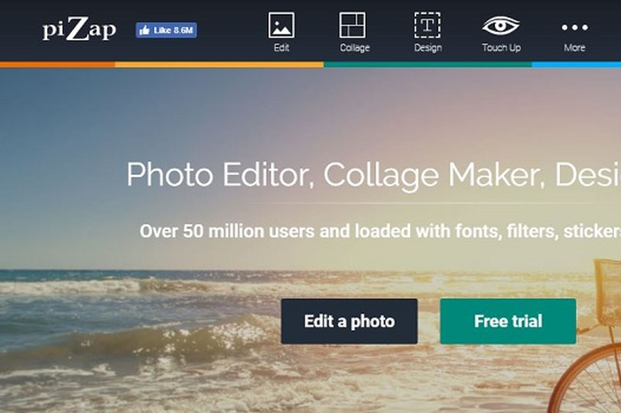 PiZap, situs edit foto secara  online