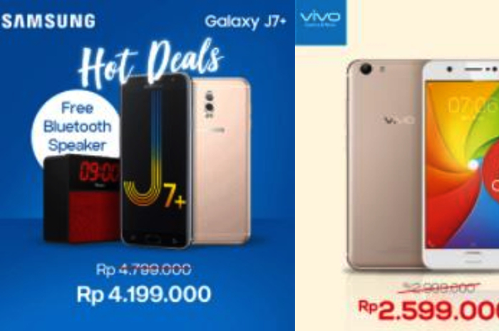Diskon Samsung Galaxy J7 Plus dan Vivo Y69