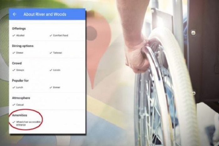 Google Maps untuk pengguna kursi roda
