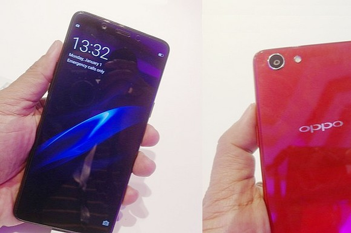 OPPO F7 Youth warna Black dan Red
