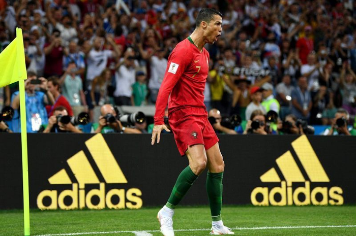 Selebrasi Cristiano Ronaldo saat menyelamatkan negaranya dari kekalahan