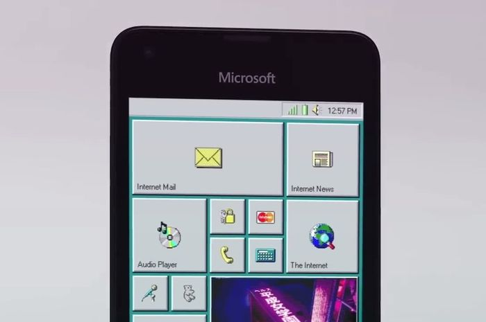 mock up prototipe dengan sistem operasi klasik Windows 95