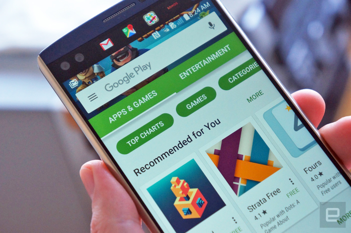 Tampilan Google Playstore